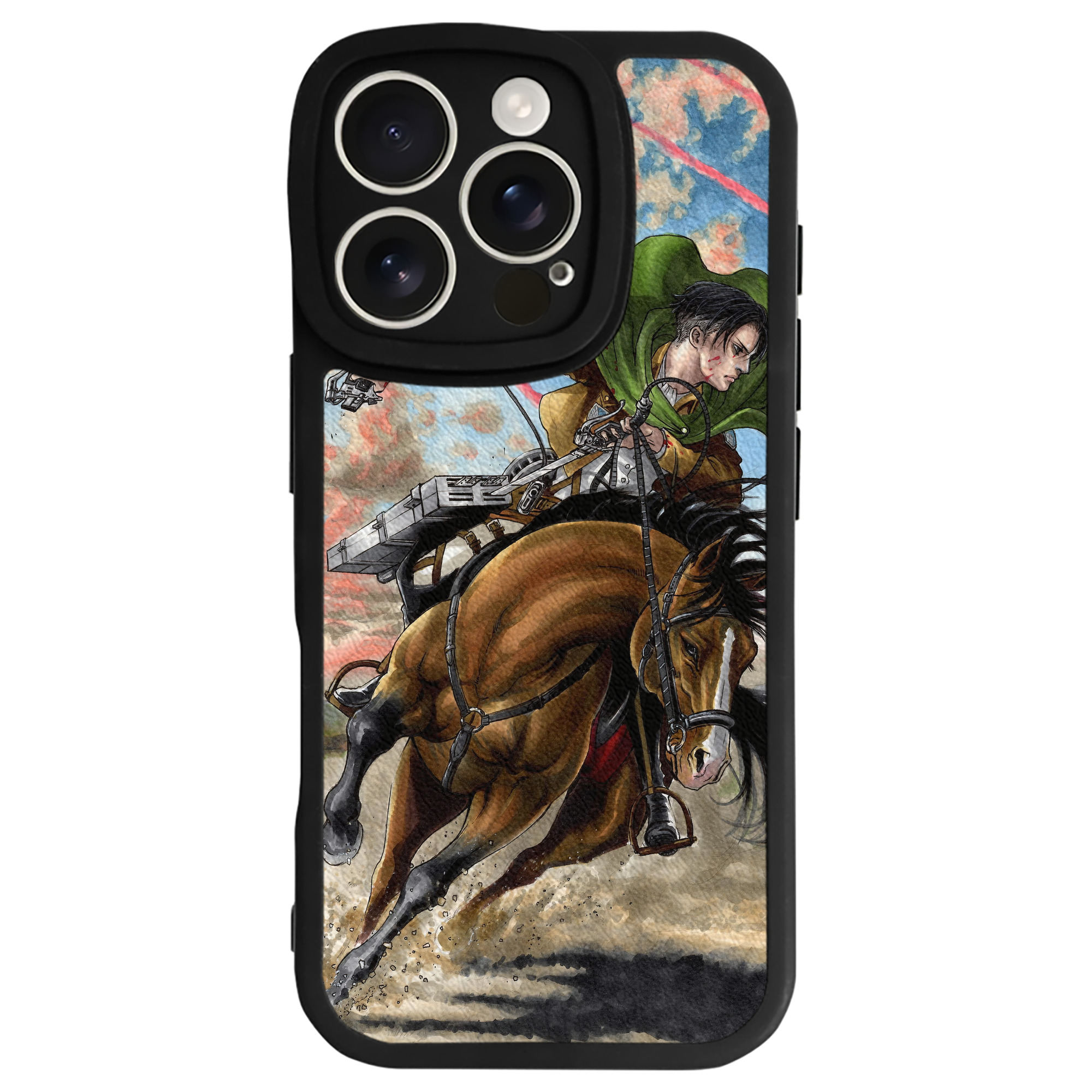 （画像用） 進撃の巨人 Attack on Titan 【iPhone 16シリーズ対応】シリコンスマホケース（レザー調） 材質：シリコン